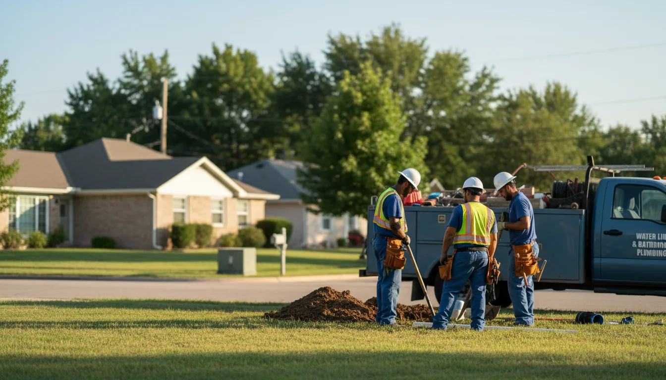 Residential water line and bathroom plumbing service in Cambridge City, IN